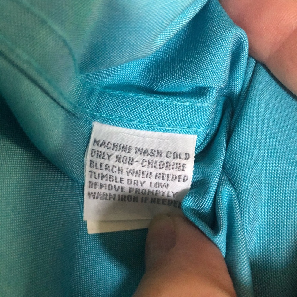 Foxcroft teal button down - Picture 6 of 7